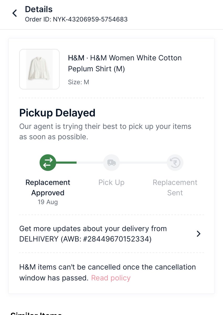 Deb95280275's tweet photo. @nykaafashion Here’s the order number https://t.co/JlN3PkCB8W