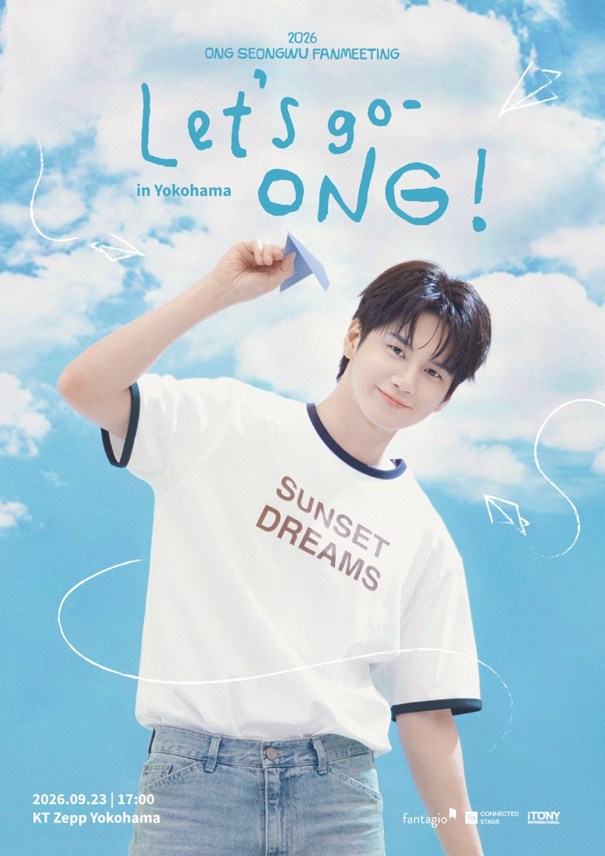 iTONY_ent's tweet photo. 【ONG SEONGWU(オン ソンウ)】

ONG SEONGWU(オンソンウ)日本ファンミーティング
2026 ONG SEONGWU FANMEETING <Let's go-ONG!> in Yokohama

🗓️2026年9月23日(水祝)
📍神奈川・KT Zepp Yokohama
⏰OPEN 16:00 / START 17:00
 
8/31(月)18:00〜オフィシャル先行(先着)受付開始！

オフィシャル先行（先着）
8/31(月)18:00～9/6(日)23:59
🔗 https://t.co/HNpJ1ZJSZM
 
👉特設HPはこちら
https://t.co/bNx5yjPuua

#옹성우
#ONGSEONGWU
#オンソンウ
#LetsgoONG
#LetsgoONG_in_Yokohama