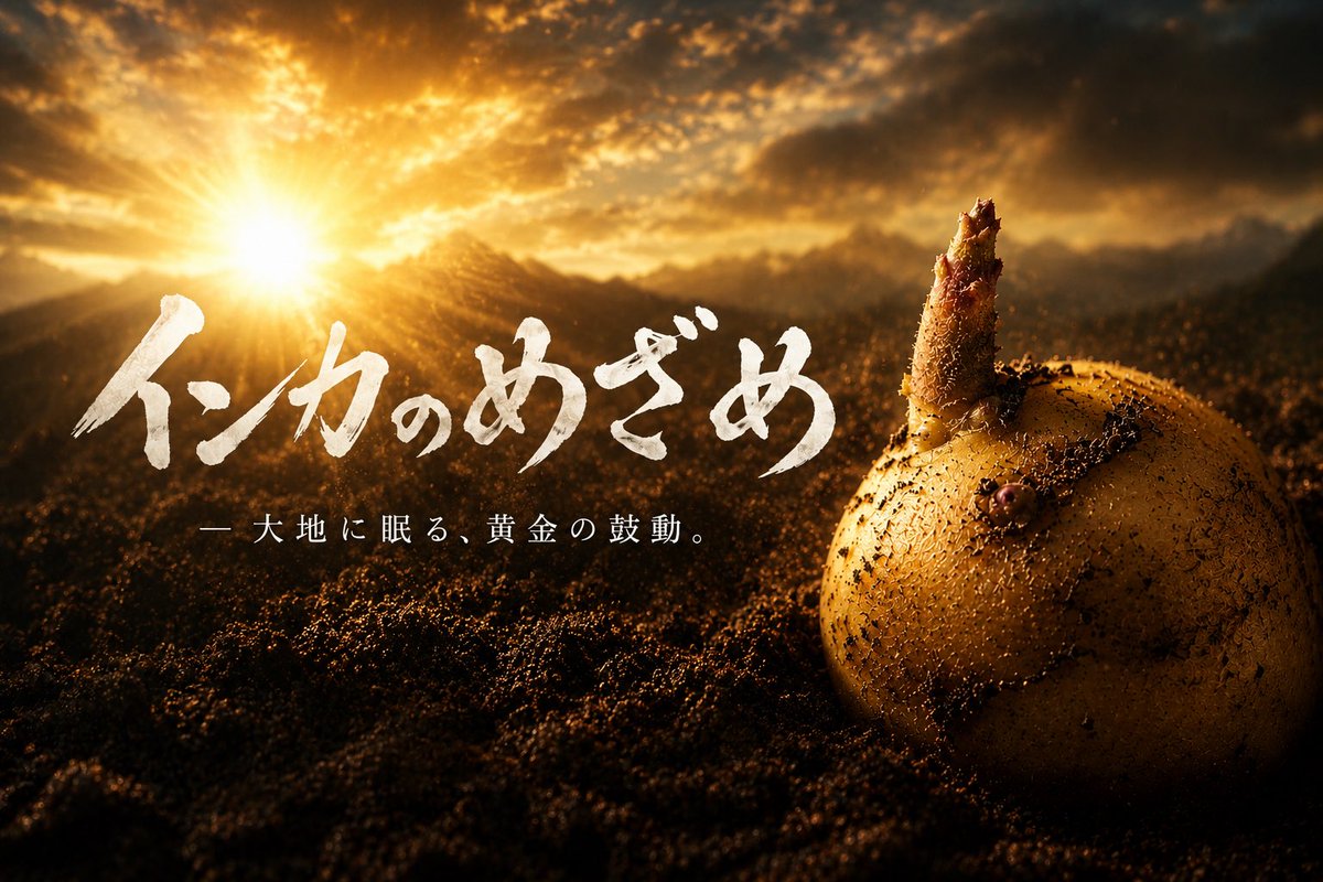 mugenkajipitwu's tweet photo. 夢源風人テーマ

インカのめざめ
　-大地に眠る、黄金の鼓動-

私たちは
どこへ向かうのか
何を信じるのか
何を大切にするのか
その答えは、いつだって自分の中に眠っている

だからこそ、私たちは

「掘ります」

大地に眠る可能性を
自分自身の可能性を
そして、まだ見ぬ未来を

「掘ります」 https://t.co/IBnMNEiKSa