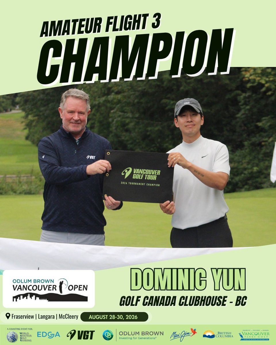 VanGolfTour's tweet photo. And our amateur champions! https://t.co/JfNA3Xfqhf