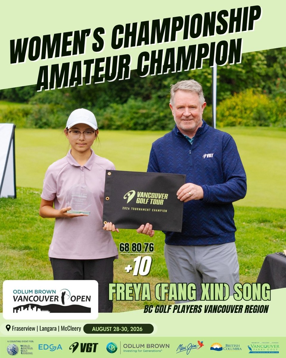 VanGolfTour's tweet photo. And our amateur champions! https://t.co/JfNA3Xfqhf