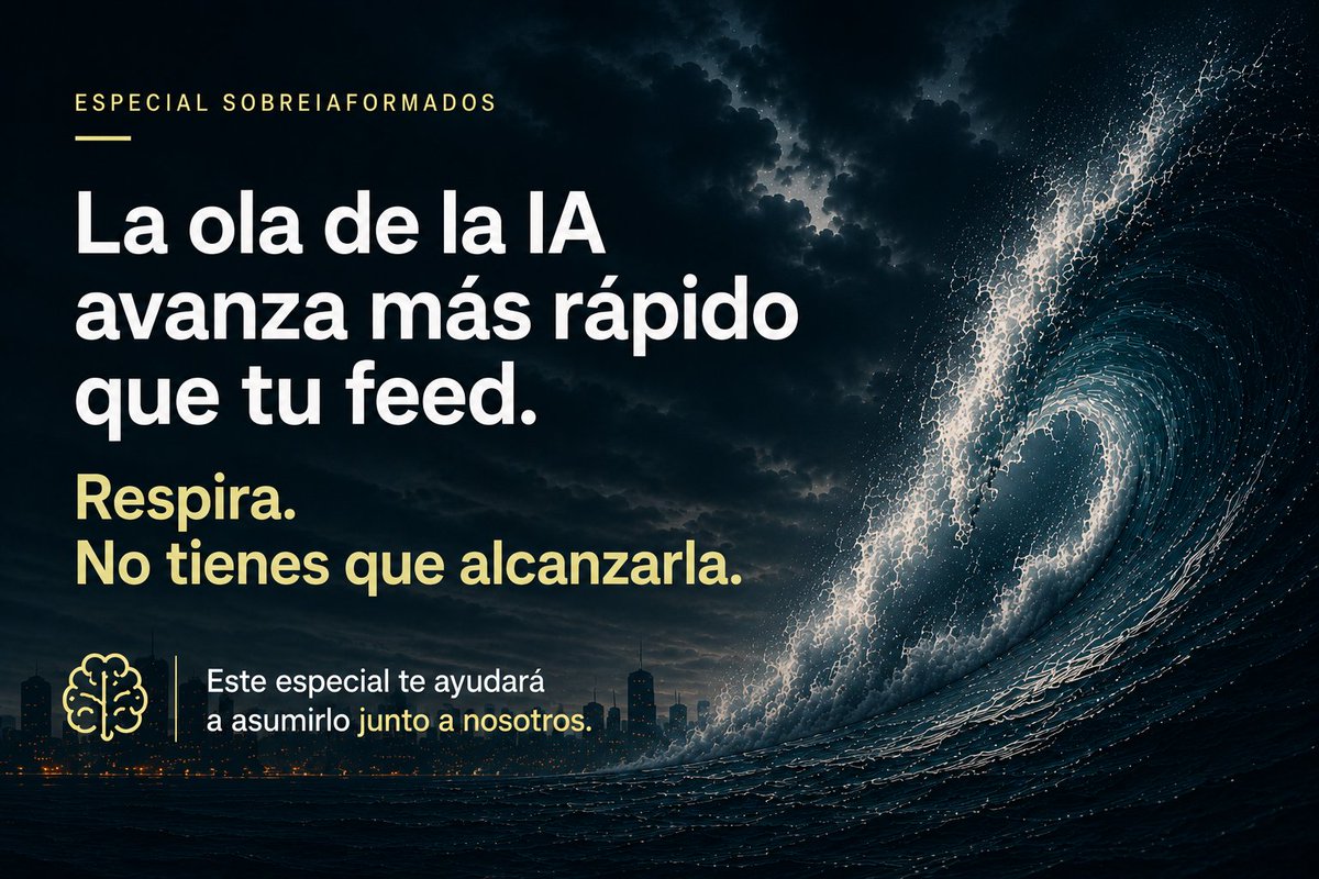 rzannic's tweet photo. La velocidad con que ha mejorado la #IA o #AI, sus capacidades, los modelos que le siguieron, y los que cambian minuto a minuto; sumado al exceso de información pueden producir ansiedad o incluso trastornos del sueño. Por eso, preparamos este especial: -> https://t.co/h9RyHJjNVF https://t.co/Qx0FtFiBqV