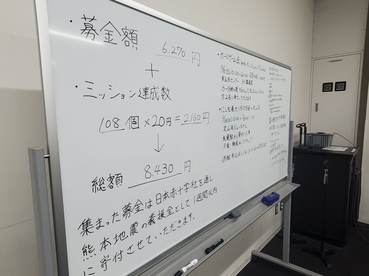 sp_takuget's tweet photo. #卓ゲっと フライヤー行脚
にしもさん主催の無料ボードゲーム会にお邪魔してきました。にしもさんのオープン会はいつもたくさんのプレイヤーさんが集まります。いつもイベント中に全員坂のちょっとしたゲームを挟むユニークな会です。
今回はゲームの結果が熊本地震への寄付となりました。
また遊びに伺いますね😁