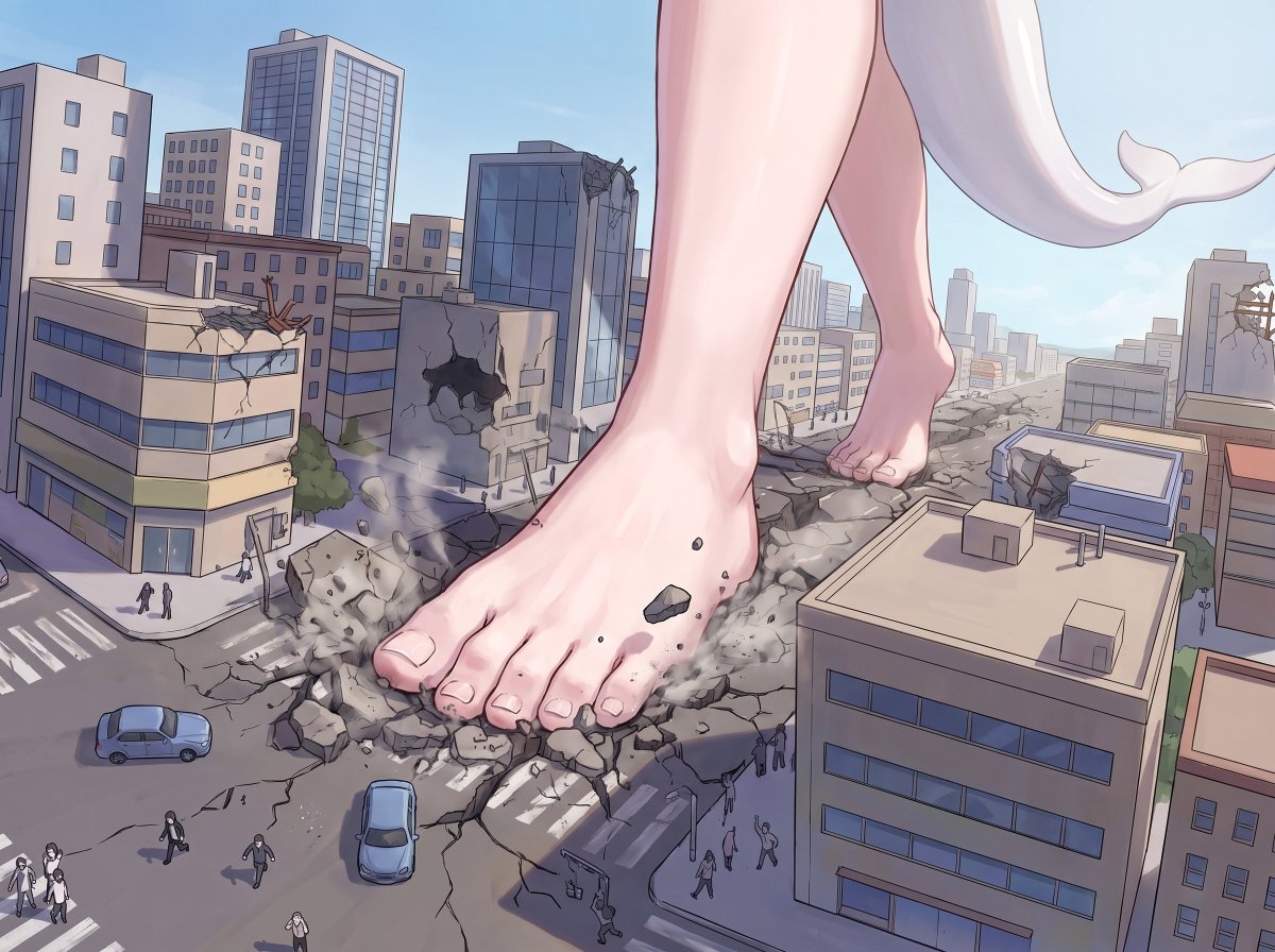 Bread_Moritz's tweet photo. Big whale🐳
#巨大娘 #giantess #BlueArchiveㅤ https://t.co/WUsKtNZSs9