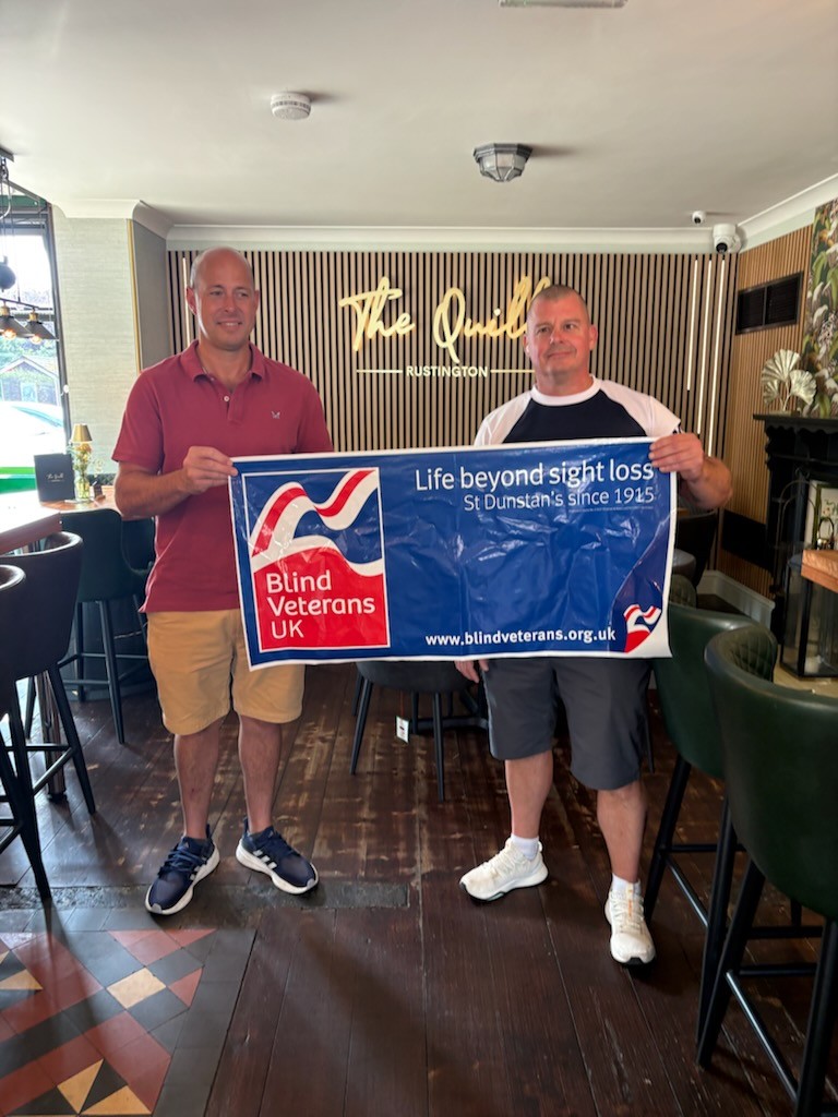 BlindVeterans's tweet photo. Stu will be the one walking 100km at the #SouthCoastUltra next weekend. But he won’t be doing it on his own.

His local community in West Sussex has helped him raise more than £5,000, and shown him just how many people are behind him.

Read more: https://t.co/MZbTINygPx https://t.co/wxKz8Is3bQ