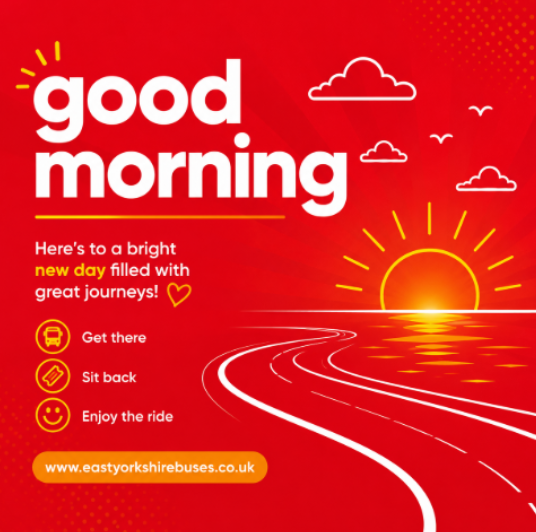 EYBuses's tweet photo. ☀️💙 GOOD MORNING & HAPPY BANK HOLIDAY! 💙☀️

Whether you’re heading to the beach, meeting friends, enjoying a family day out or simply taking some well-deserved time to relax, we hope you have a fantastic Bank Holiday! 🏖️🌊☀️

Make the most of it, enjoy the sunshine and create some brilliant memories! 💙🚌✨

For timetable details please visit our website 👇
https://t.co/VMsDRsf2hx

#BankHoliday #GoodMorning #EastYorkshire #BankHolidayWeekend #EnjoyYourDay #SummerVibes