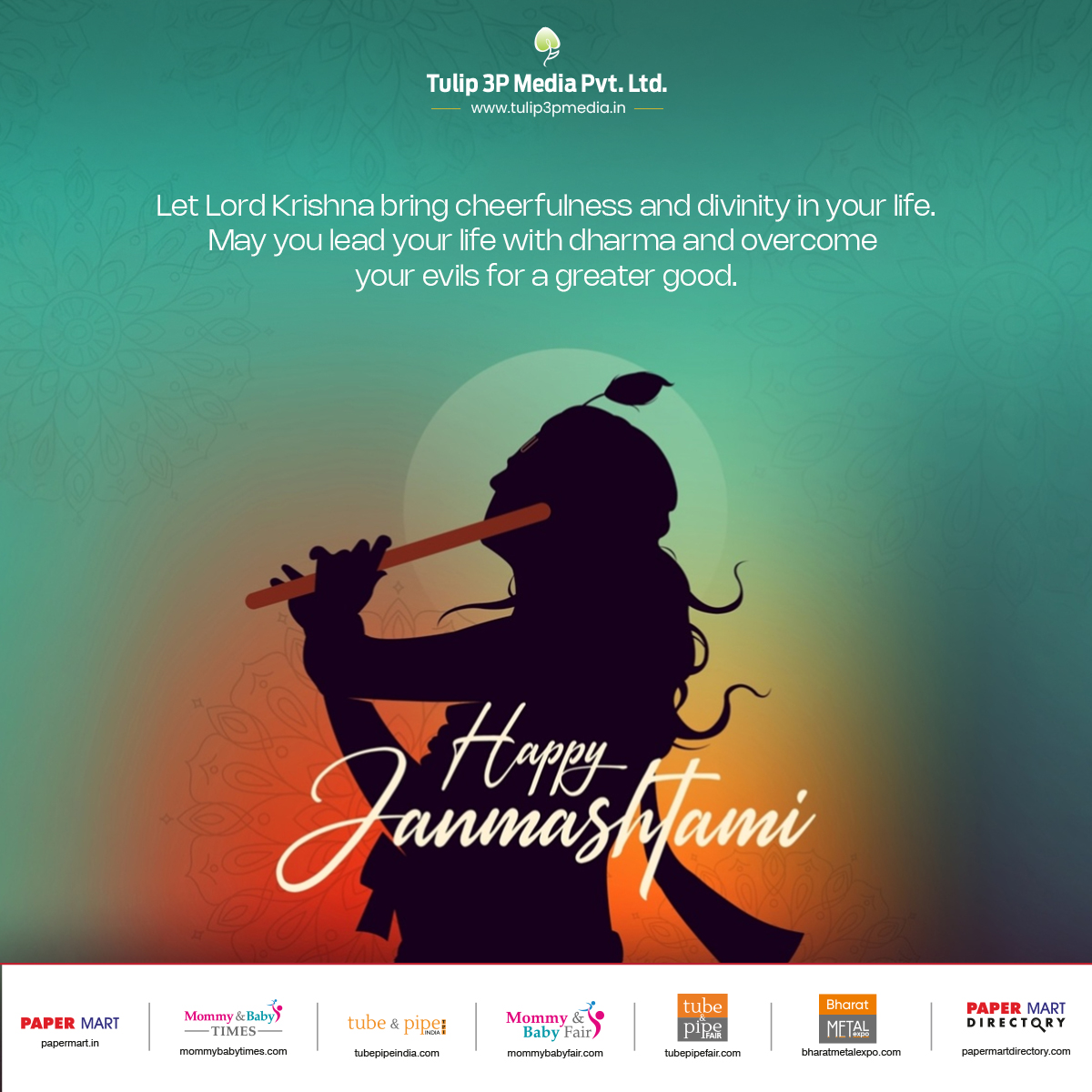 PaperDirectory's tweet photo. 🌸 May the wisdom of Lord Krishna inspire us to embrace challenges, pursue excellence, and achieve greater success.
Wishing everyone a prosperous and blessed Shri Krishna Janmashtami! 🙏🦚

#HappyJanmashtami #Tulip3PMedia https://t.co/9AVT6elZBM