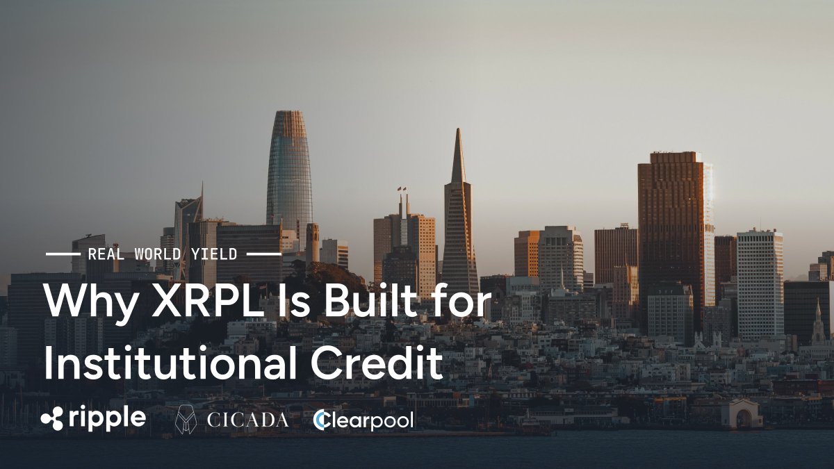 ClearpoolFin's tweet photo. Institutions were never missing on-chain yield. They were missing a venue built for credit.

That’s what institutional lending on the XRP Ledger changes, a joint build from @Ripple, @cicadacredit, and Clearpool. 🧵

$CPOOL ripple:native https://t.co/BwGz0LbsqL