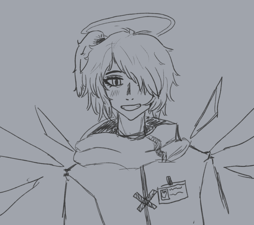 br4datron's tweet photo. another doodle of exusiai. just practicing some things on my ipad. need to get back on my tablet tomorrow already. i still find myself struggling with a few things and probably should get back to studying!!

#Arknightsㅤ i still love apple pie though https://t.co/ui5AOsTCyp