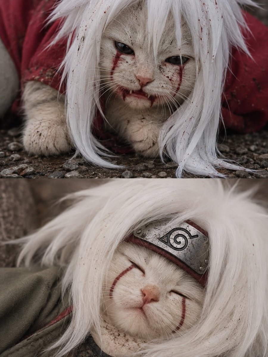 Deelaw_17's tweet photo. Naruto reimagined in paws 🐈🐾 https://t.co/hGuICiOwwT