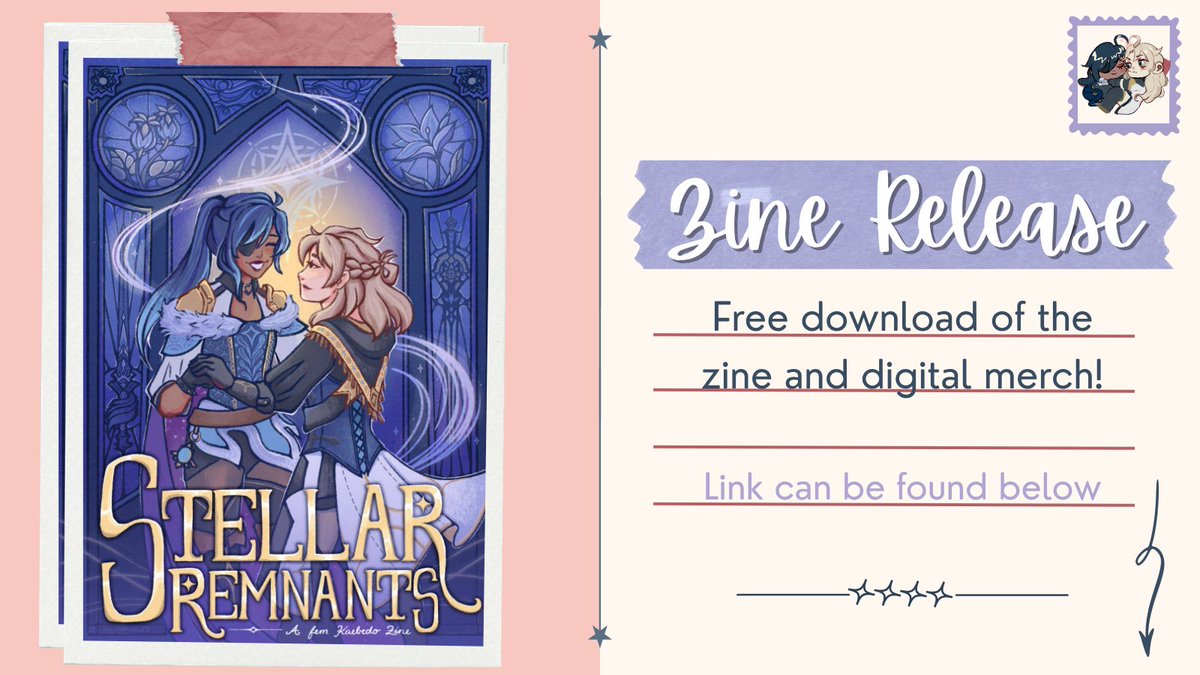 femkaebedo's tweet photo. ⋆｡°✩ ZINE IS OUT NOW FOR FREE ✩°｡⋆

Stellar Remnants is a free, digital zine packed with illustrations, stories, merch, and other fanworks focused on fem #Kaebedo.

We all THANK YOU for the support you have shown for this project!

Check it out via the link below! 👇 https://t.co/HPeY6q2Fum