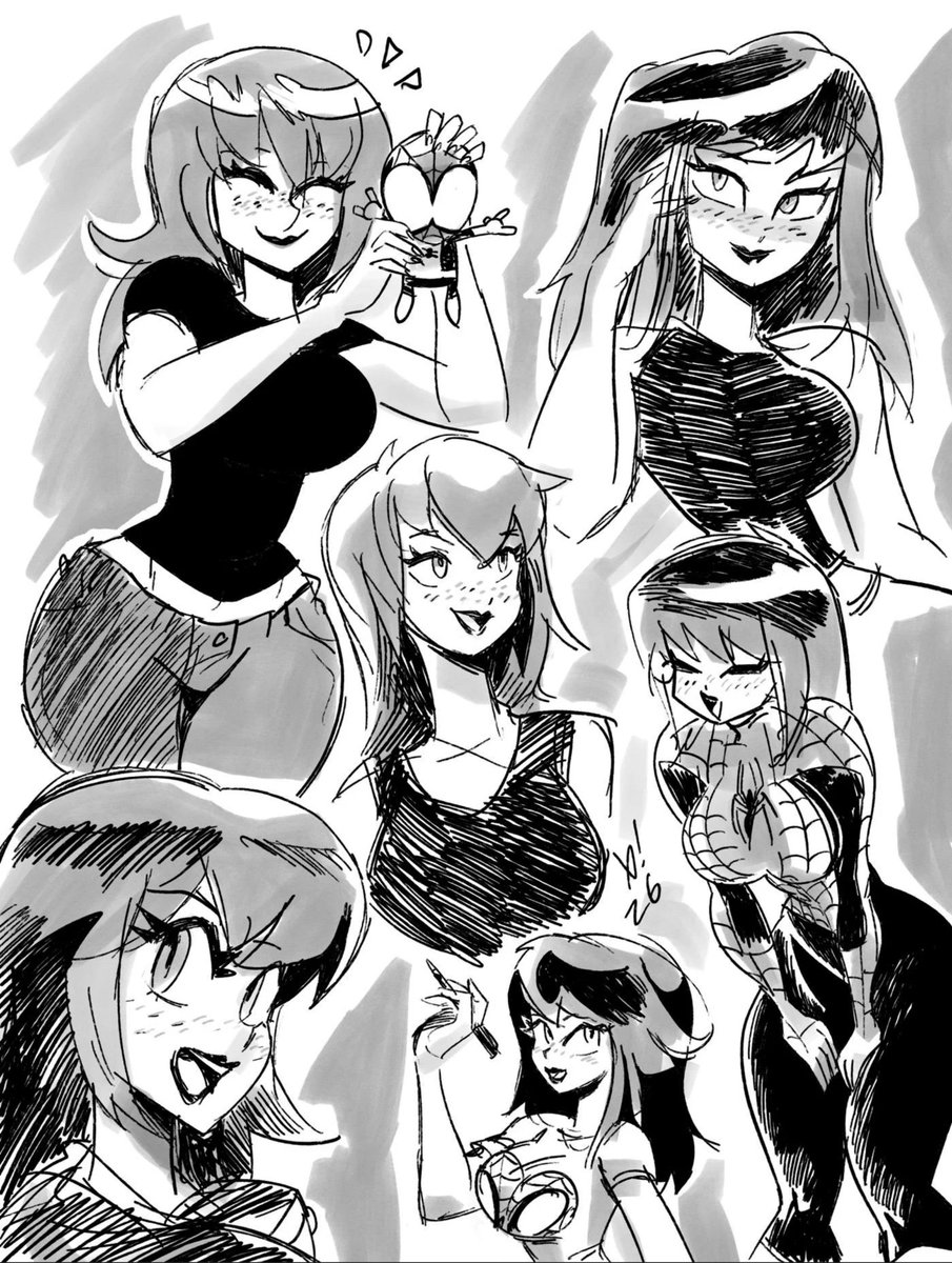 AlbinNworld's tweet photo. Mary Jane Watson (MJ) Cute Sketchspread Commission by Exeivier https://t.co/65ZvoeOEit