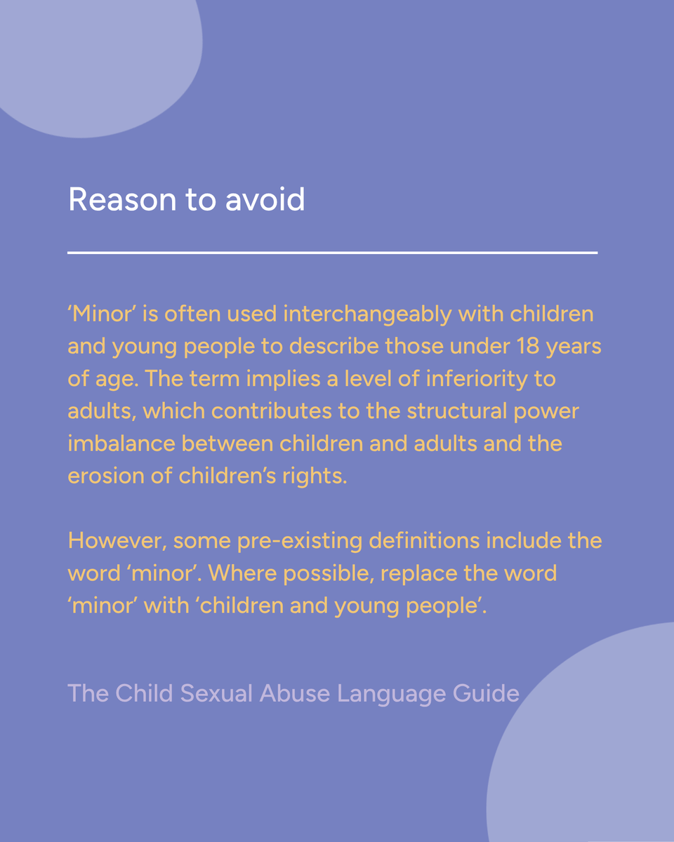 NationalCentre_'s tweet photo. In the context of child sexual abuse, language plays a powerful role. The words we choose shape societal understanding, attitudes and beliefs.
View our Child Sexual Abuse Language Guide: https://t.co/RU0kcaP65H
#HereForChange #Language #LivedExperience https://t.co/zP5DFDsmdE