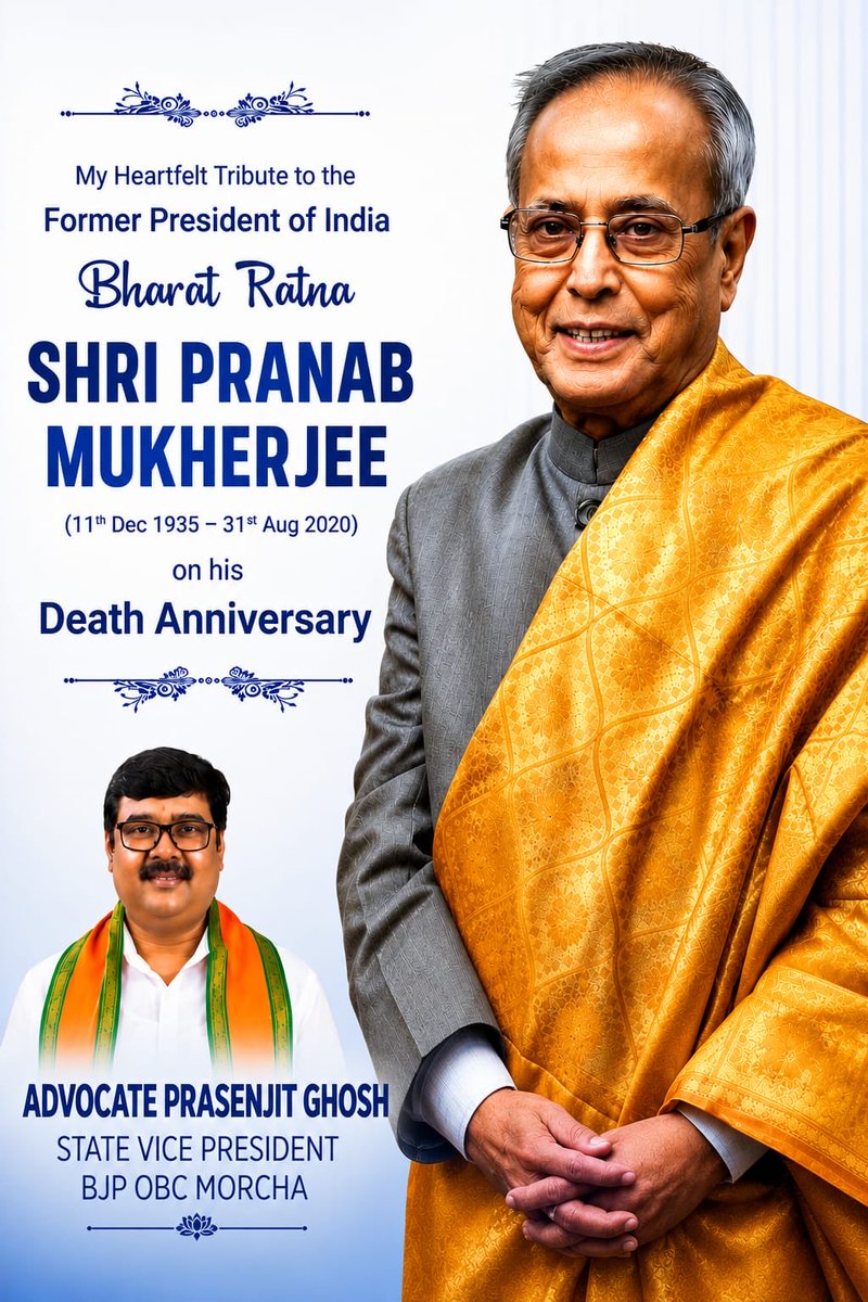 prasenj72141298's tweet photo. We pay tribute to Bharat Ratna and former president of India Pranab Mukherjee on his death anniversary #wbbjp #suvenduadhikari #sunilbansal #rajarhatnewtown #barasatdistrict #namo #amishah #nitinnabi https://t.co/TRuq3jciqK