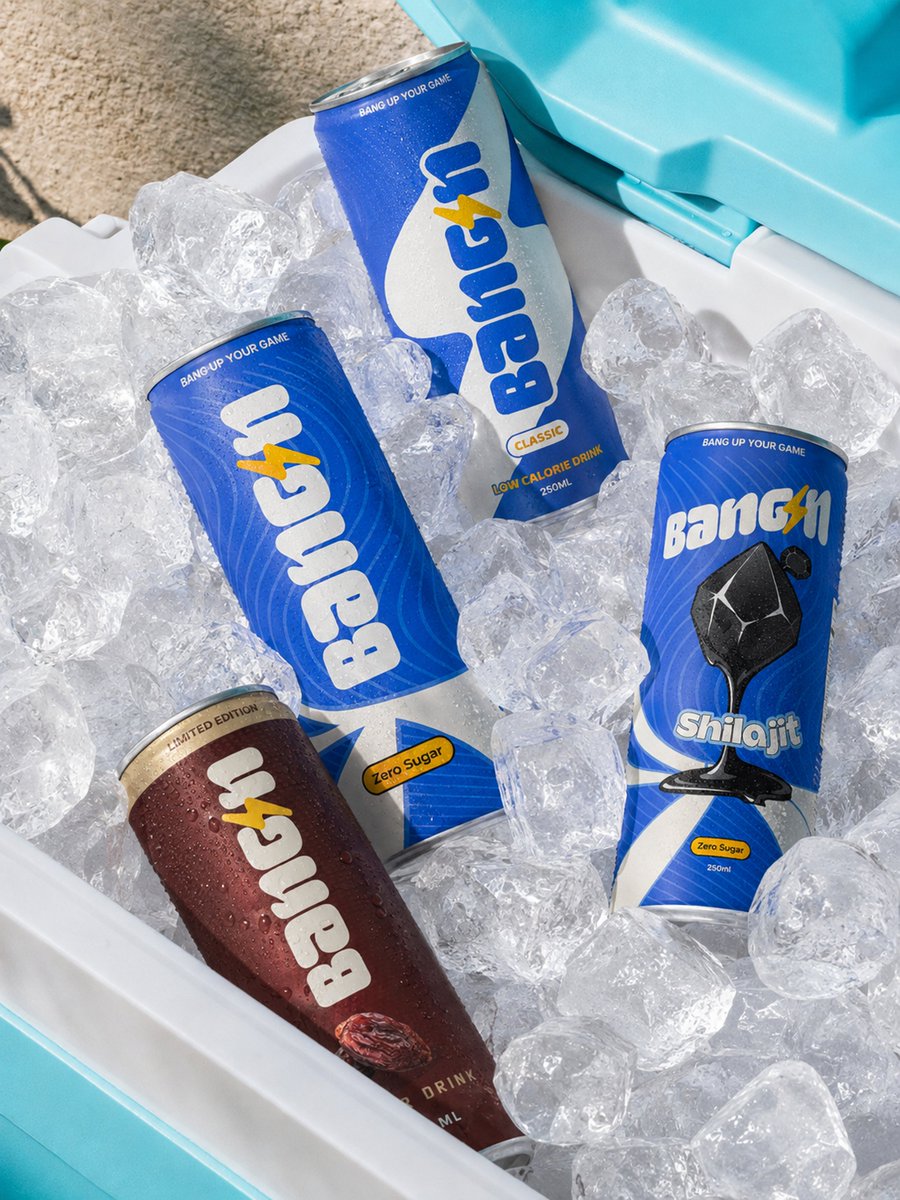 BanginGlobal's tweet photo. Chilled to perfection and ready to level up your day. 🧊⚡️ Pick your flavor and Bang Up Your Game with the ultimate lineup - from Zero Sugar and Classic to our Limited Edition mix and natural Shilajit boost!

#BanginEnergy #BangUpYourGame #ShilajitEnergy #ZeroSugar https://t.co/cZkZTRv7c3