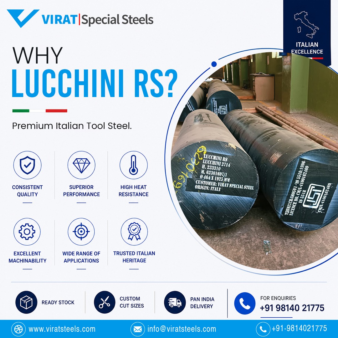 ViratSplSteels's tweet photo. Italian Excellence. Built for Tough Tooling.
Discover Lucchini RS DIN 2714 Italian Tool Steel engineered for high wear resistance
Italian Steel | 🇮🇳 Available in India
91 98140 21775
https://t.co/RyPMinNRD4
#LucchiniRS #DIN2714 #ToolSteel #DieSteel #ItalianSteel #ViratSteels https://t.co/hTH4Y4S7oS