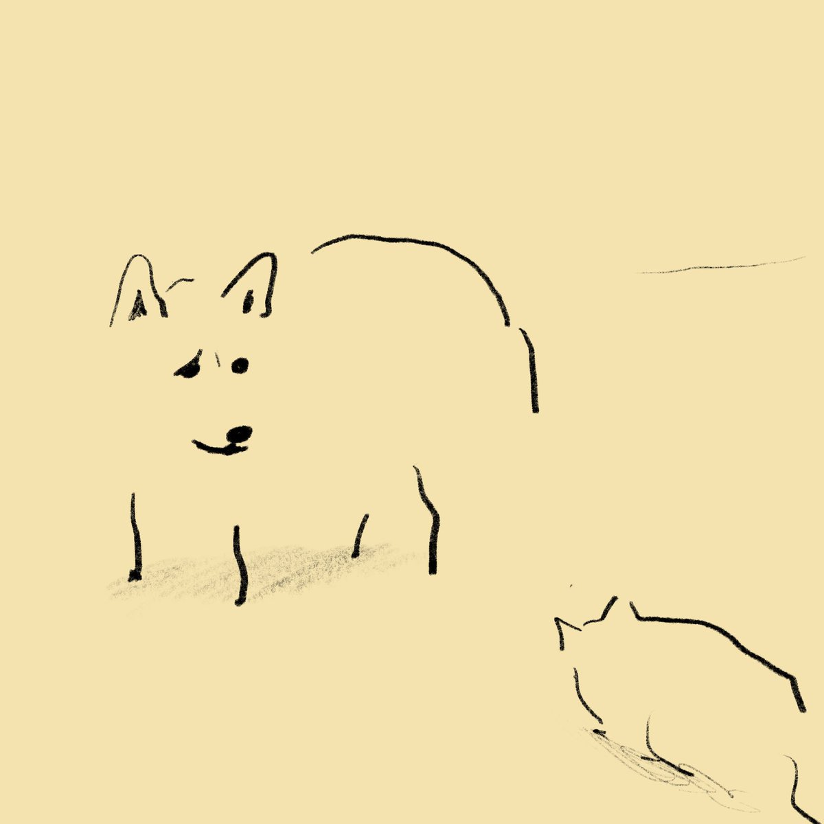 riposhima's tweet photo. スケッチ 忍者修行中の猫がついてくる https://t.co/TU7tjxNW8h