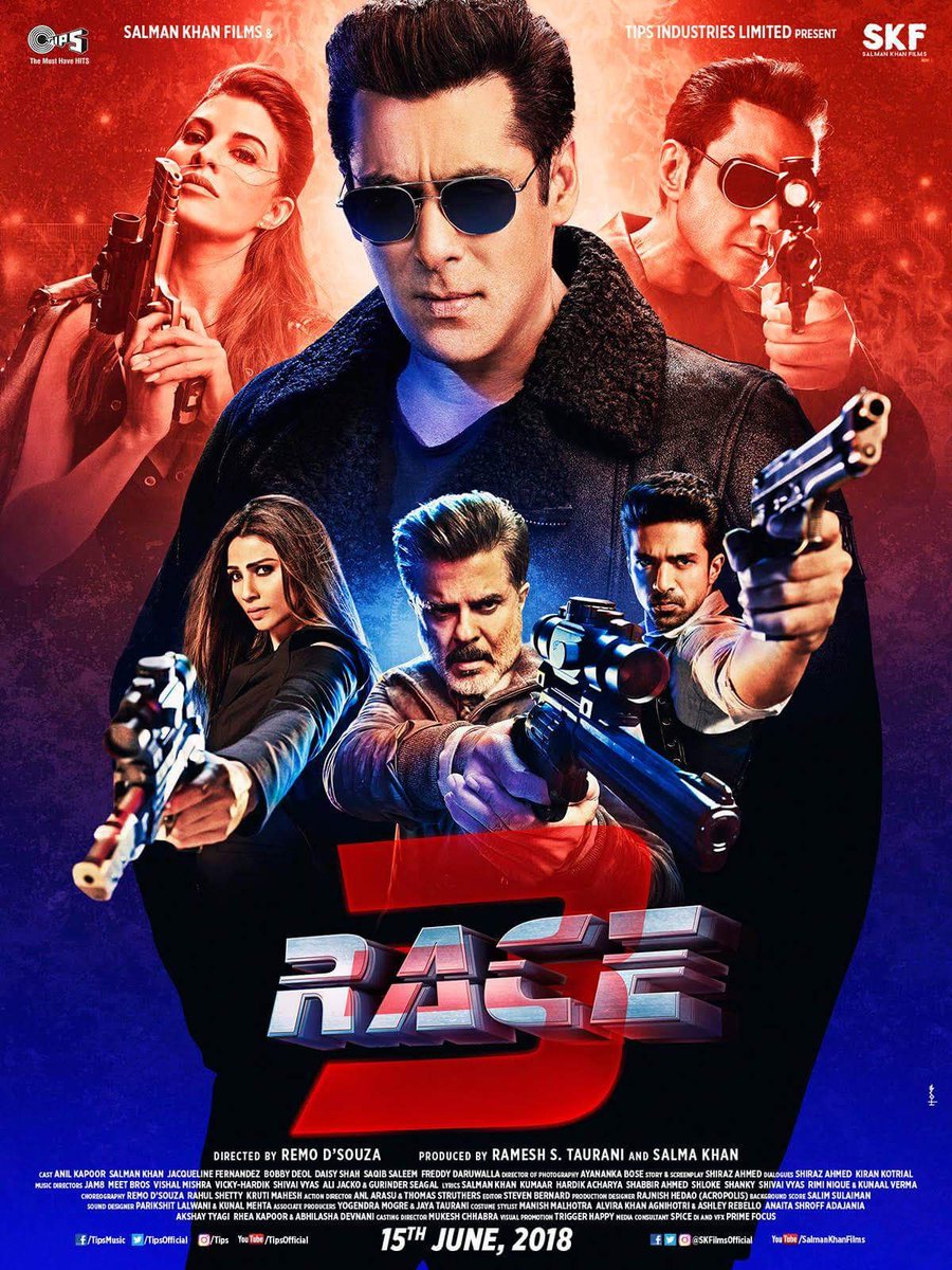 FilmyIndiaBO's tweet photo. Race 3 remains the only film to have an upward box-office trend in first weekend despite being the most trolled film and criticism 

1st Day - 53 Crore 
2nd Day - 58 Crore 
3rd Day - 76 Crore 

India Footfalls - 1.58 Cr
India Gross - 213 Cr
Worldwide Gross - 305 Cr https://t.co/xqScvE9Giz