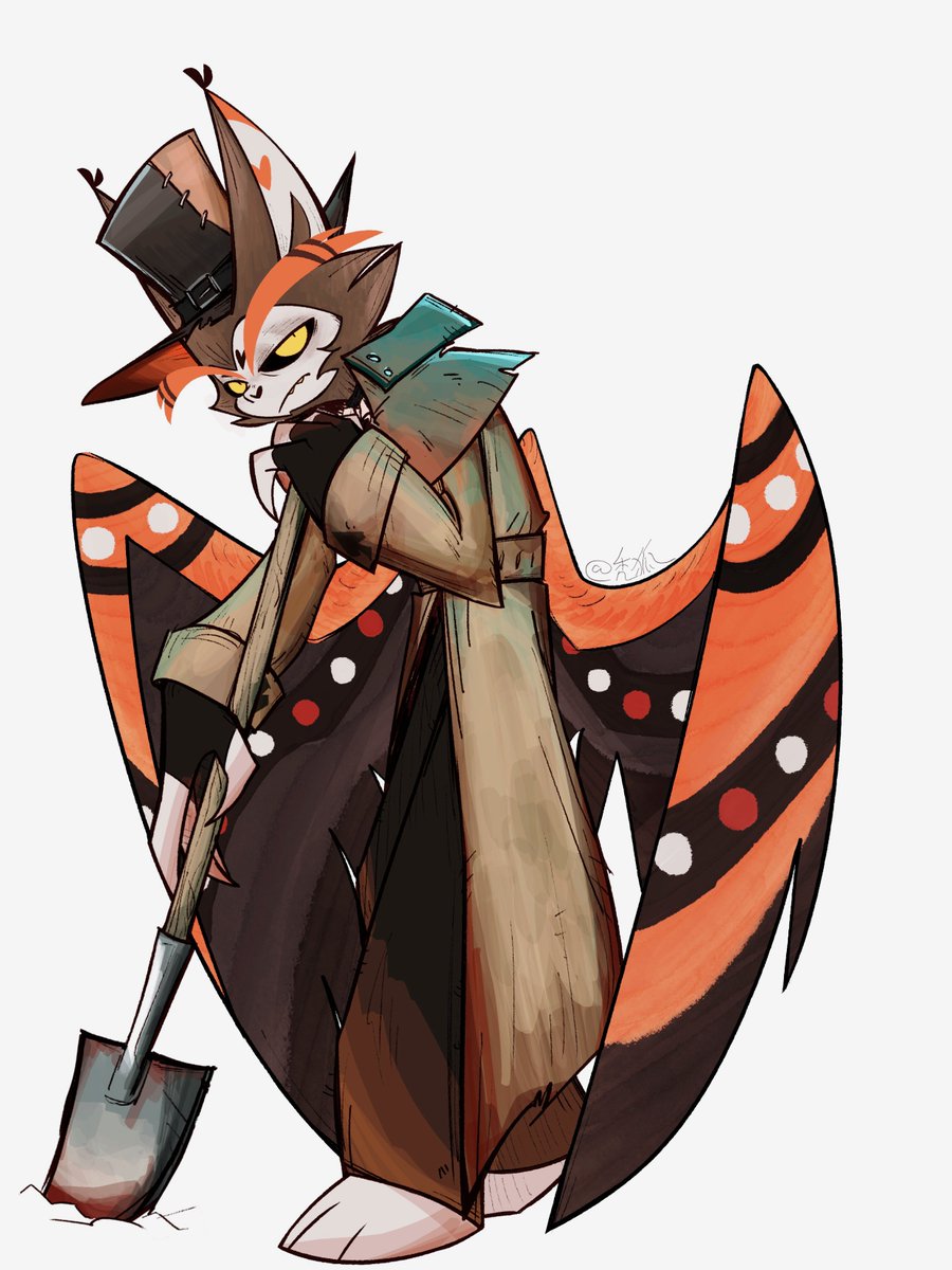 tuhuaxxx's tweet photo. 掘墓人真的很帅，真的很帅，我没有睡觉画了掘墓人husk，真的很帅
#hazbinhotelfanart #husk #hazbinhotel https://t.co/GQZiXAse6D
