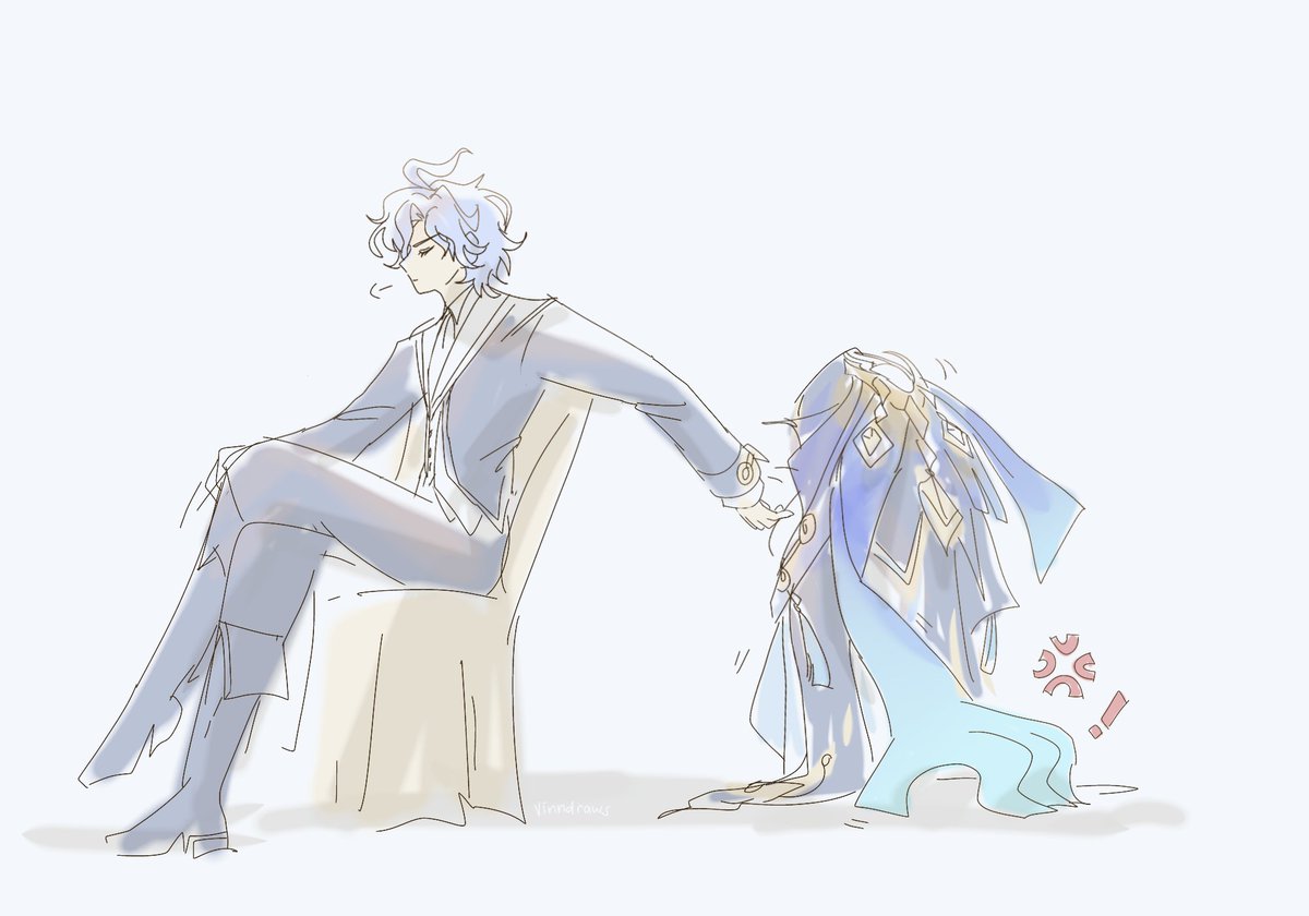 vinndraws_'s tweet photo. do u think mitya just takes his coat off whenever it tries to shut him up. is that an option https://t.co/LGva2QJllO