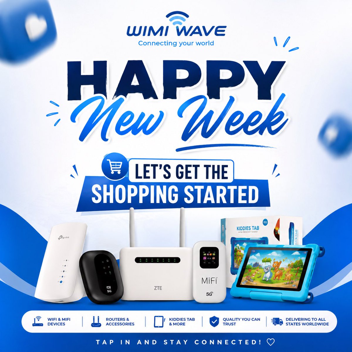 Wimiwave's tweet photo. Happy new week everyone! 🎉❤️ https://t.co/AOnQ53ExF2