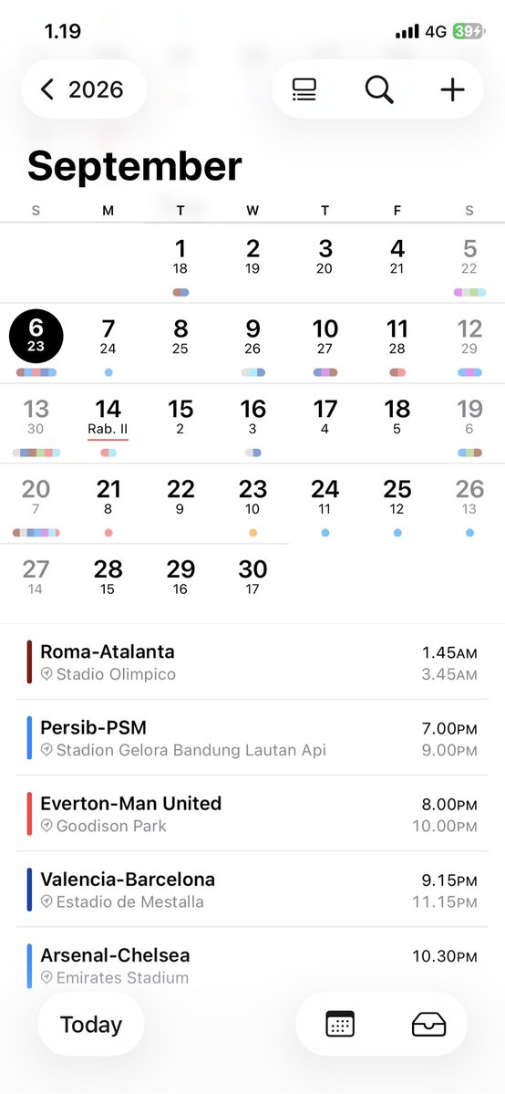 ilurr's tweet photo. @persib temen2 Bobotoh, yang masih butuh jadwal main Persib pake ini aja.

Jadwal Persib full semusim Liga 1, ASEAN Club Championship, (+ACLTwo!)

Langsung sync pake kalender HP, reminder otomatis, bisa dipasang di widget homescreen kayak gini deh 👇

https://t.co/m84Hn5YDER https://t.co/qpg3S2RY6p