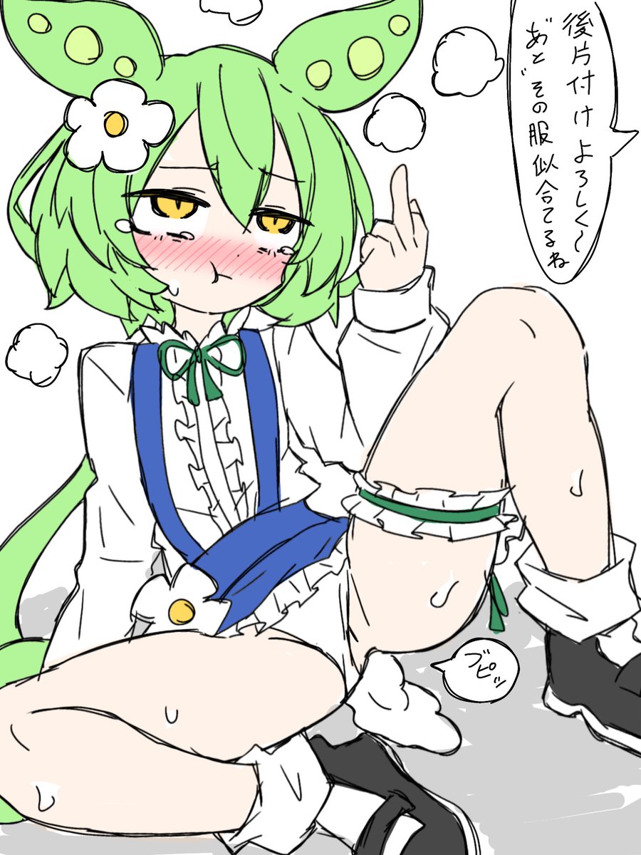Karappo1207's tweet photo. お洋服誉められたかったずんだもん。 https://t.co/7aGLlVTtde