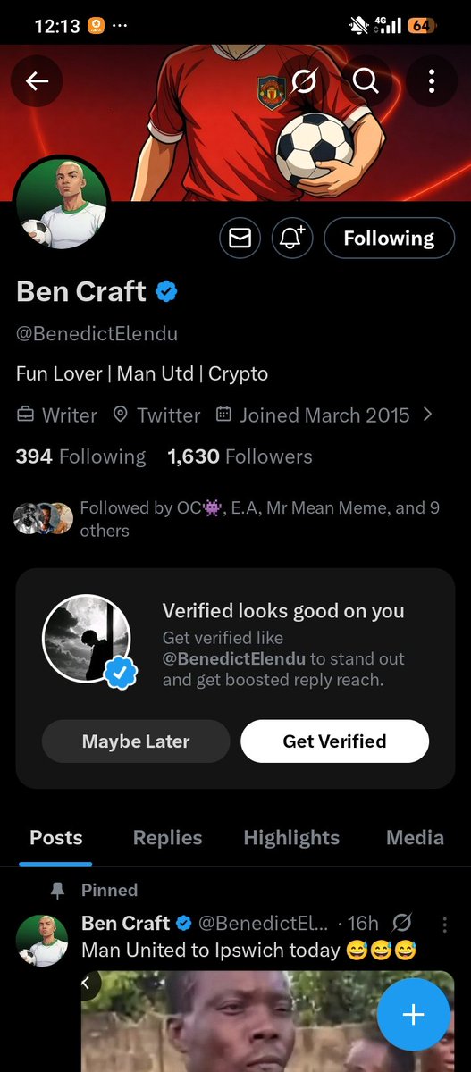 Klebx0's tweet photo. @john322226 @BenedictElendu Done sir ✅ 
Notice me this time abeg https://t.co/tXaQXw8s17