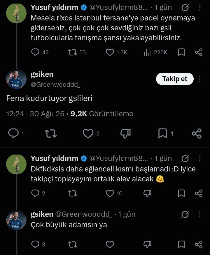 icardinh's tweet photo. Yusuf Yıldırım denilen şahıs Torreria'ya saldıran futbol teröristi. Cezaevine girdi denilmişti ama tahliye edilmiş. Şimdi de yine Galatasaraylı futbolcuları hedef gösterip tehdit ediyor. Bazı FB taraftarları da bu sorunlu psikopata gaz verip yaptığını haklı görüyor. Bunlar milli güvenlik sorunu. Bazı ekran görüntülerini bırakıyorum tivitin devamına ve yanıtlara.