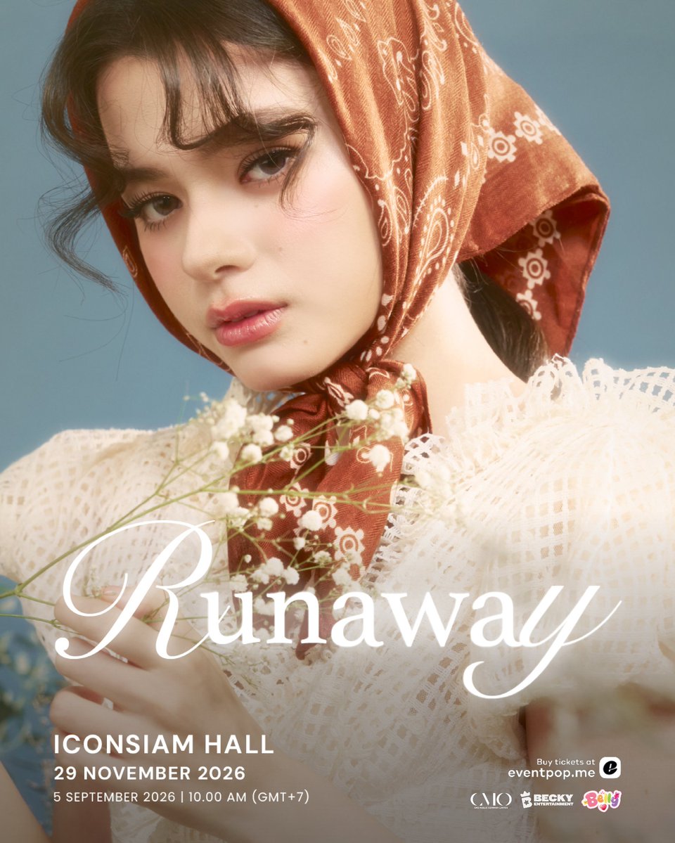 StarzabThailand's tweet photo. “เบ็คกี้ รีเบคก้า” ชวนทุกคนสัมผัสโมเมนต์แสนพิเศษใน “Runaway Concert 2026” 29 พ.ย. นี้

Becky Entertainment เตรียมจัดงาน “Runaway Concert 2026” คอนเสิร์ตเดี่ยวสุดพิเศษของศิลปินและนักแสดงสาวมากความสามารถ“เบ็คกี้ รีเบคก้า แพทรีเซีย อาร์มสตรอง” พร้อมชวนแฟน ๆ เหล่า Becky's Angels มาร่วมสัมผัสช่วงเวลาของการเดินทางแห่งการเริ่มต้นใหม่ไปด้วยกัน เพราะทุกก้าวย่างนำมาซึ่งจุดหมายของความฝัน ผ่านคอนเซ็ปต์ที่สะท้อนตัวตนของ “เบ็คกี้ รีเบคก้า” โดยถ่ายทอดเรื่องราวผ่าน 3 พาร์ต ได้แก่ “Beyond the name.” “Ready to wonder.” และ “The golden chapter.” สำหรับการจัดคอนเสิร์ตในปีนี้ยังคงมีความยิ่งใหญ่และความสมบูรณ์แบบด้วยงานโปรดักชันระดับชั้นนำจาก CMO GROUP ผู้นำด้านการสร้างสรรค์และบริหารจัดการงานอีเวนต์ครบวงจร ตลอดจนงานคอนเสิร์ตและเฟสติวัล ที่กลับมาร่วมเนรมิตเวที แสง สี เสียง สุดตระการตาให้แฟนๆ ได้ประทับใจทุกโมเมนต์เช่นเคย

โดย “Runaway Concert 2026” จะจัดขึ้นในวันอาทิตย์ที่ 29 พฤศจิกายน 2569 ณ ICONSIAM HALL ชั้น 7 ศูนย์การค้าไอคอนสยาม และเริ่มจำหน่ายบัตรวันที่ 5 กันยายนนี้ เป็นต้นไป ทาง https://t.co/RoFmWXI2oq บัตรราคา 7,000 บาท / 5,500 บาท / 3,500 บาท

นอกจากนี้ สำหรับผู้ที่ซื้อบัตรราคาสูงสุด จะมีสิทธิ์ซื้อแพคเกจ BECKY’S ANGELS EXPERIENCE ซึ่งจำกัดสิทธิ์เพียง 250 สิทธิ์เท่านั้น โดยให้สิทธิ์ตามลำดับการชำระเงินเสร็จสมบูรณ์ก่อน-หลัง (First-Come, First-Served) สามารถติดตามรายละเอียดต่างๆ เพิ่มเติมของคอนเสิร์ตครั้งนี้ได้ในทุกช่องทางโซเชียลมีเดียทุกแพลตฟอร์มของ Becky Entertainment
________________________

#BeckyConcert2026 #RunawayConcert
#BeckysAngels #BeckyEntertainment
#CMOGroup