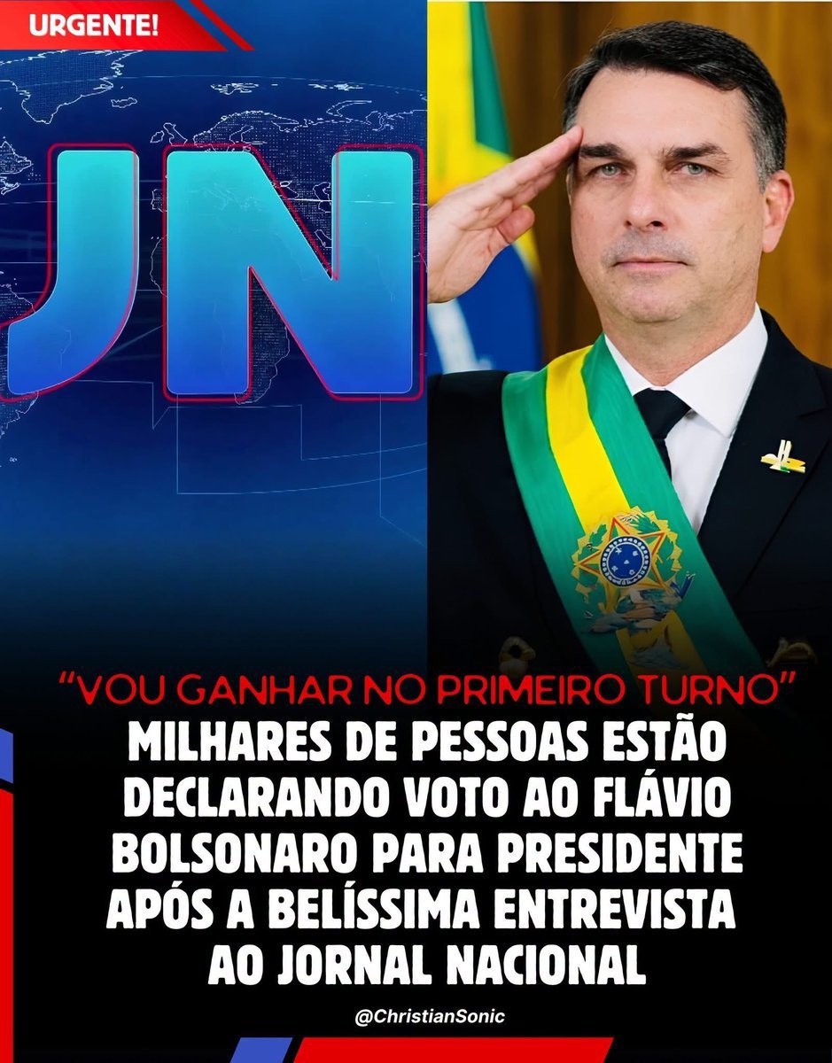 nelsonpaffi's tweet photo. @FlavioBolsonaro 
"VOU GANHAR NO PRIMEIRO TURNO..."
O Brasil agradece. https://t.co/8XVHGzTmA5