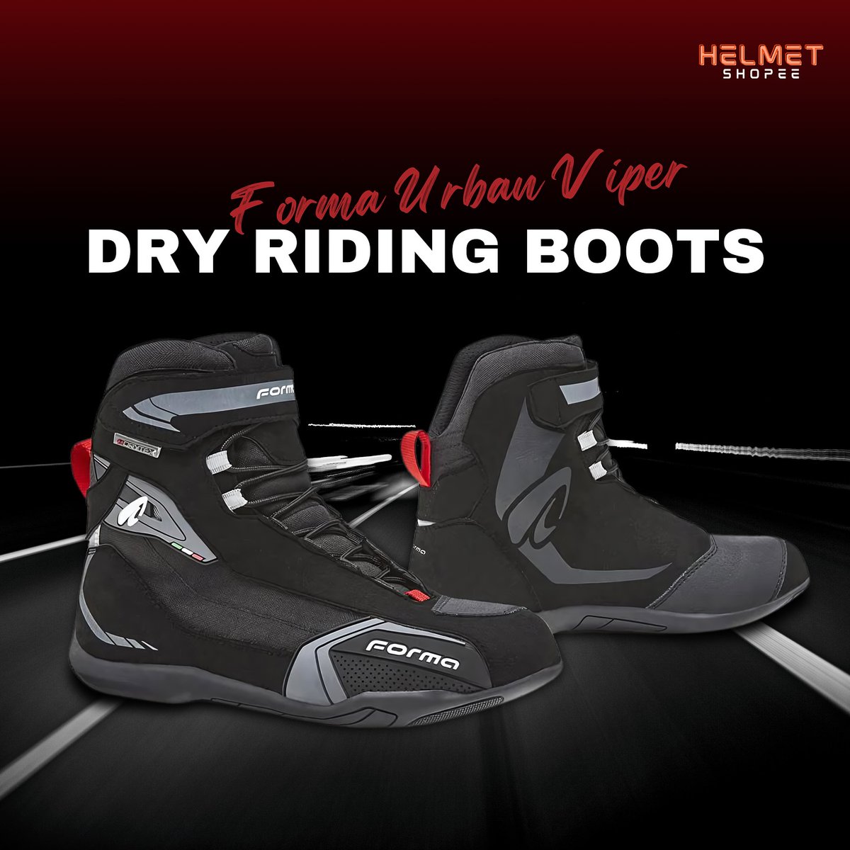 AdahFitzgepx's tweet photo. Forma Viper riding boots combine urban style and touring comfort for everyday use and long rides. Their microfiber, durable textile and leather construction provides reliable protection—while staying comfortable enough to wear all day. https://t.co/QPJyXIbhR5