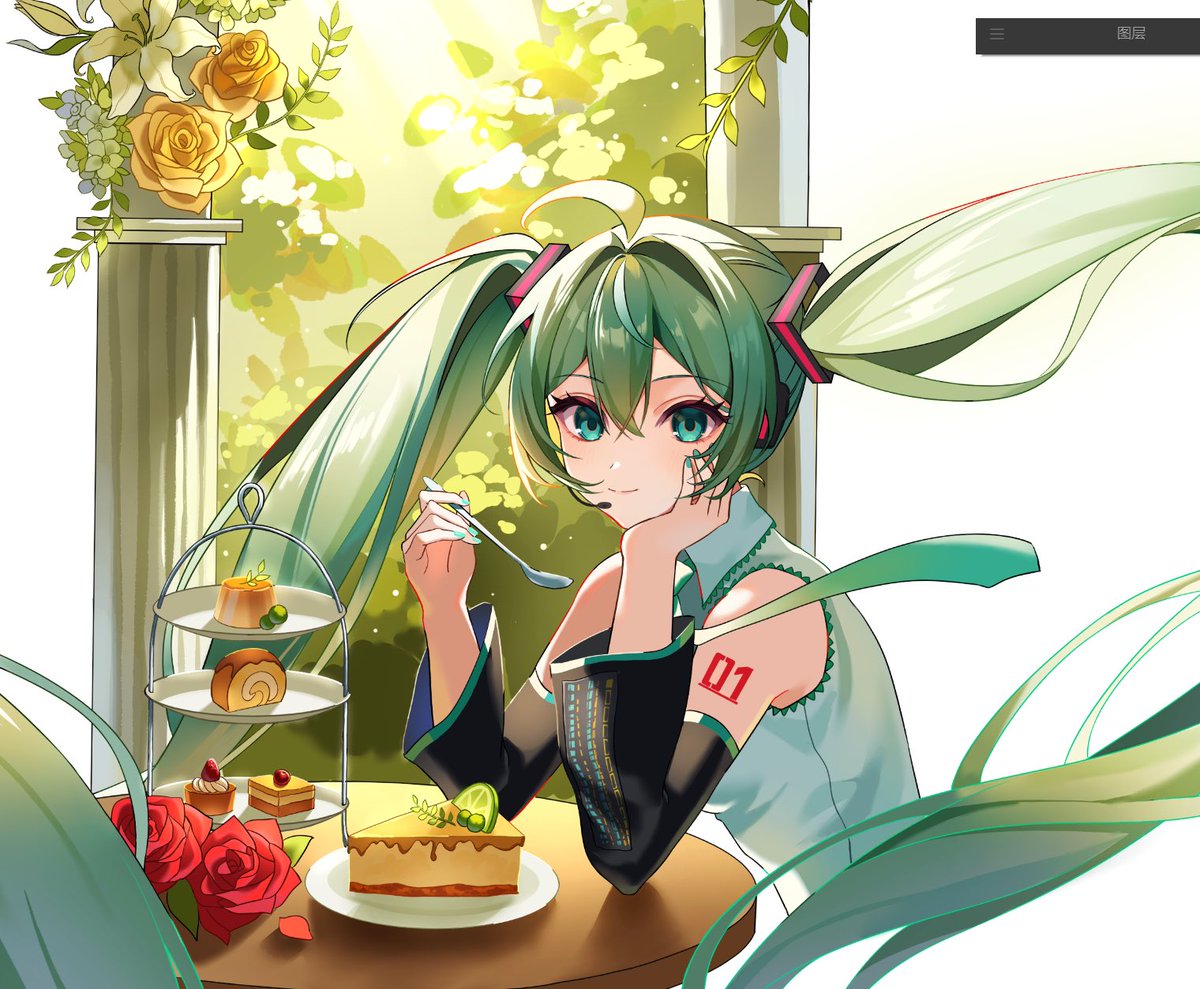 abb_unin's tweet photo. #初音ミク誕生祭2026
生日快乐🎂🎂🎂
画了安静吃下午茶的miku https://t.co/F3BCYozkaa