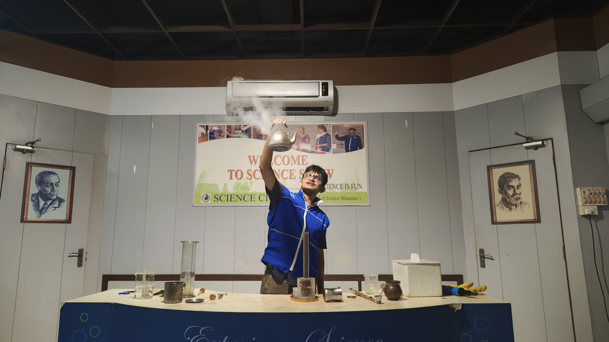 ScienceCityKol's tweet photo. 🔬✨ Science comes alive!
From fascinating experiments to surprising demonstrations, the Science Show makes learning fun, exciting and memorable. 🧪⚡
Come, experience the wonder of science! 🚀
#ScienceShow #ScienceCityKolkata #ScienceIsFun (1/2) https://t.co/C858RgMkhG