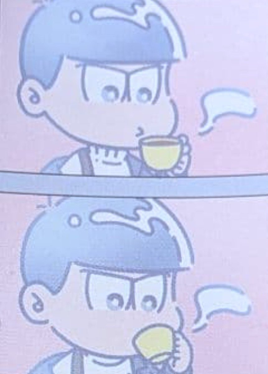 AngelBrews's tweet photo. Karamatsu drinking his Angel's coffee https://t.co/iZn6YKkV6O
