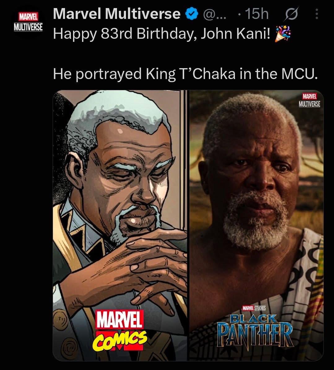 KANI_ELDER's tweet photo. Thank you Marvel Universe for remembering my Birthday 🙏🏿🌹🌹🌹 https://t.co/FQb3hg970g
