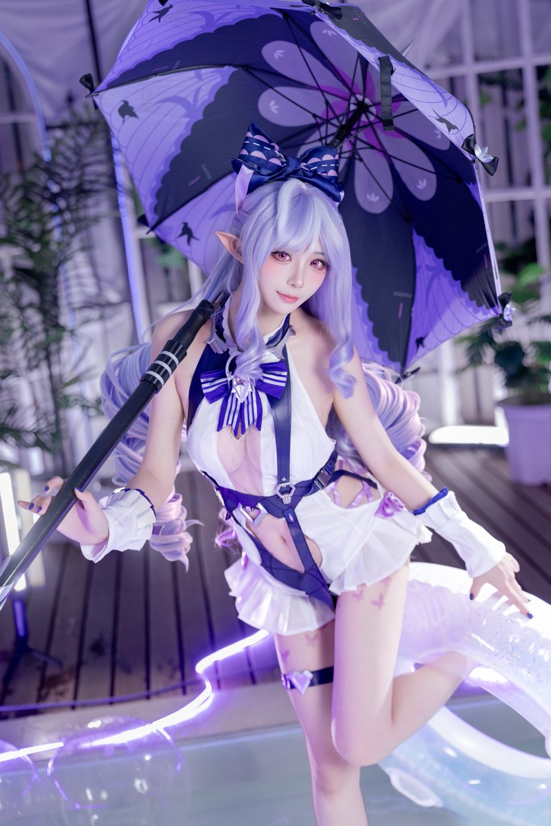 HARUKA_MYX's tweet photo. 【cosplay】
ビビアン💜～

#ゼンゼロ  #zzzero  
#水着 #vivian https://t.co/3jAWVpz822