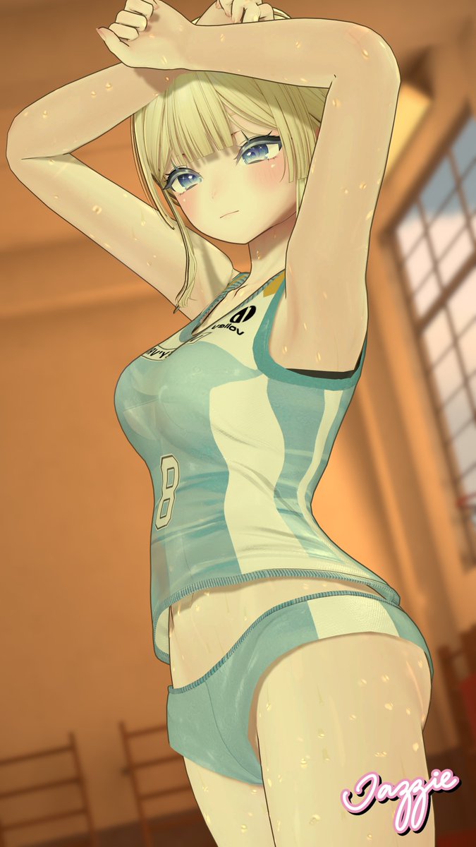 Jazzie_VR's tweet photo. Working up a sweat~ https://t.co/rb54UqNkkj
