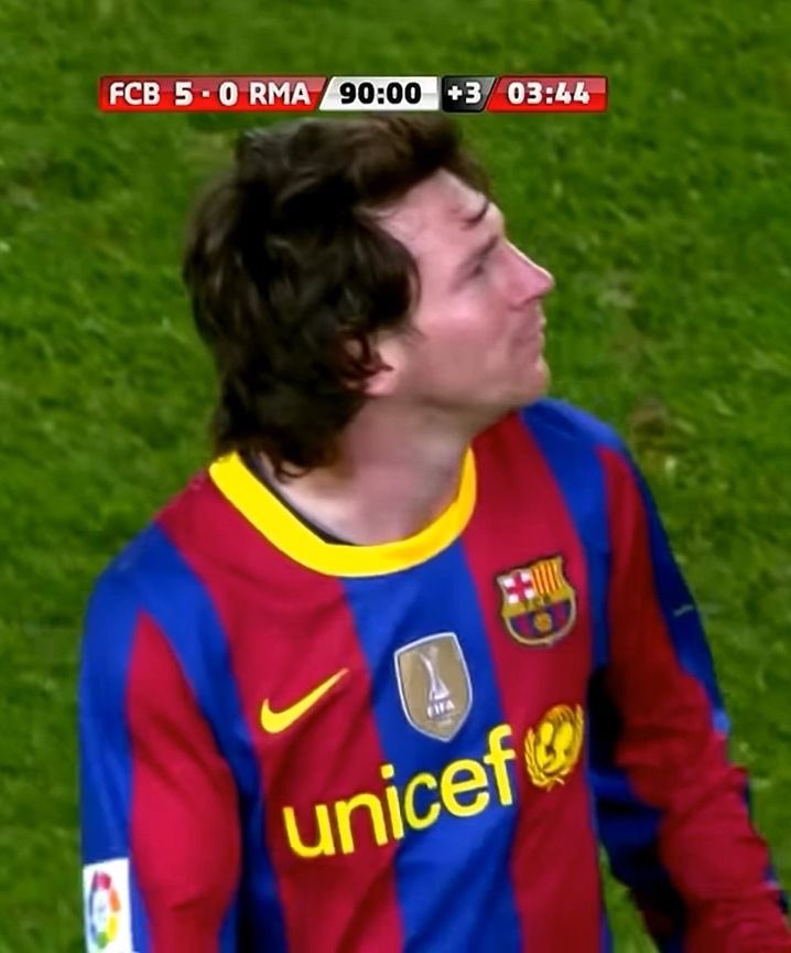 Tobs_fc's tweet photo. Young Messi never took off his shirt despite winning 5-0. Look at old Messi after a 2-1 tap in. 😭😭 https://t.co/ZRceccYUeg