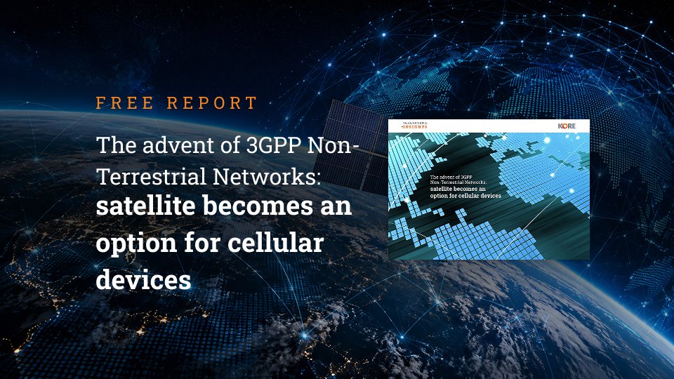 IoTNow_'s tweet photo. FREE REPORT: The Advent of 3GPP Non-Terrestrial Networks: Satellite becomes an option for cellular devices.
Read the report: https://t.co/yLBd6aj4xZ
#IoT #CellularIoT #NTN #SatelliteConnectivity @KORE_Wireless @transformatweet @Kayleigh_IoT https://t.co/tcQuTk5mR7