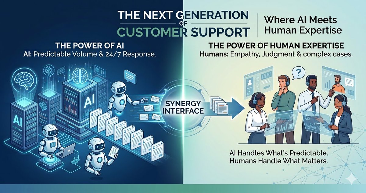 uptimetechbpo's tweet photo. Check out my latest article: The Next Generation of Customer Support: Where AI Meets Human Expertise https://t.co/ZssAmbYu2W via @LinkedIn https://t.co/ldaNdTCZhH