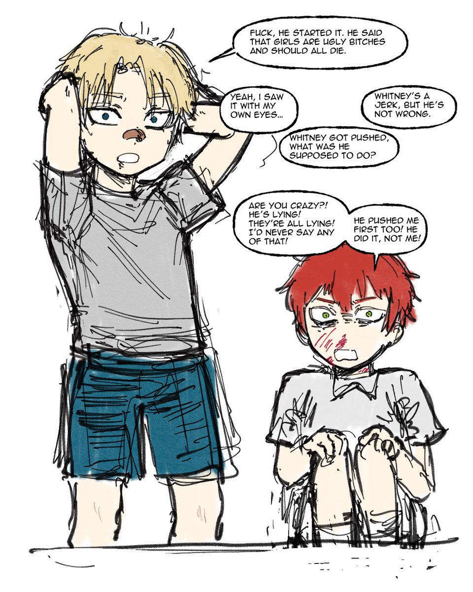 lajiaodoodles's tweet photo. "More kid Whitney doing “cute” stuff." -> heres him bullying corey cutely https://t.co/yXe4CdF1xG