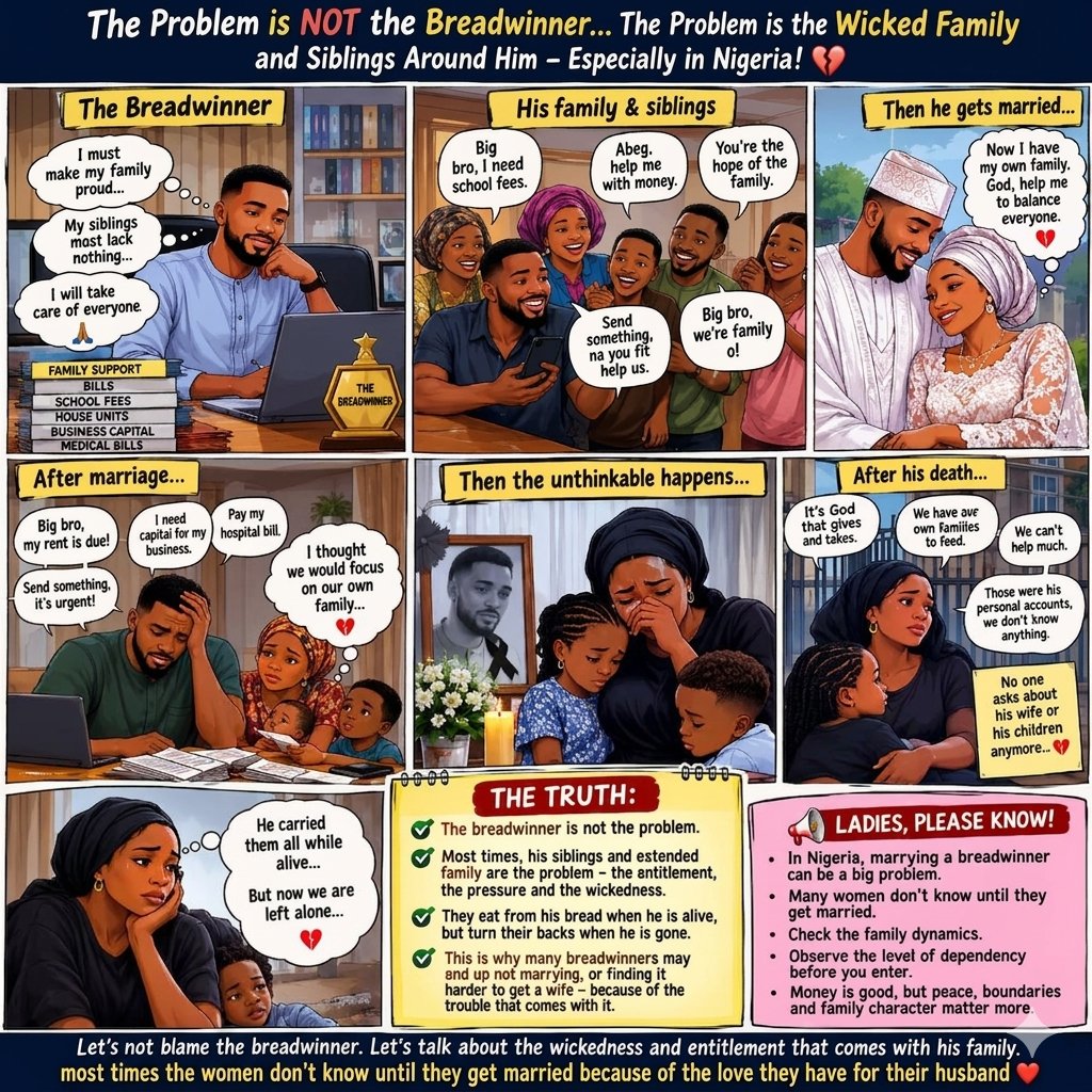 Queeneebuk's tweet photo. Stop sacrificing your peace for ungrateful siblings. You have a wife and kids to protect. Do the little you can, leave the rest to God, and focus on your home. Don't let family pressure send you to an early grave. 🫵🔥 Know this and know peace. https://t.co/uvkGYrYNvQ