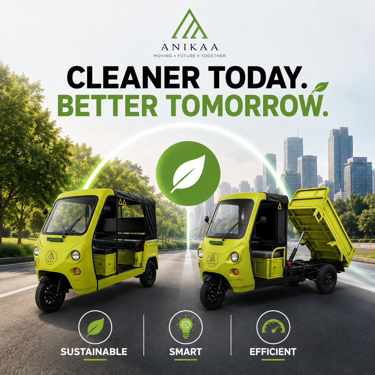 anikaaev's tweet photo. Cleaner transportation starts with smarter mobility systems. Anikaa by HBSS is committed to creating sustainable electric mobility solutions for modern India. Sustainable Smart Efficient #GreenMobility #ElectricTransportation #Anikaa https://t.co/HmrQR2XQH9