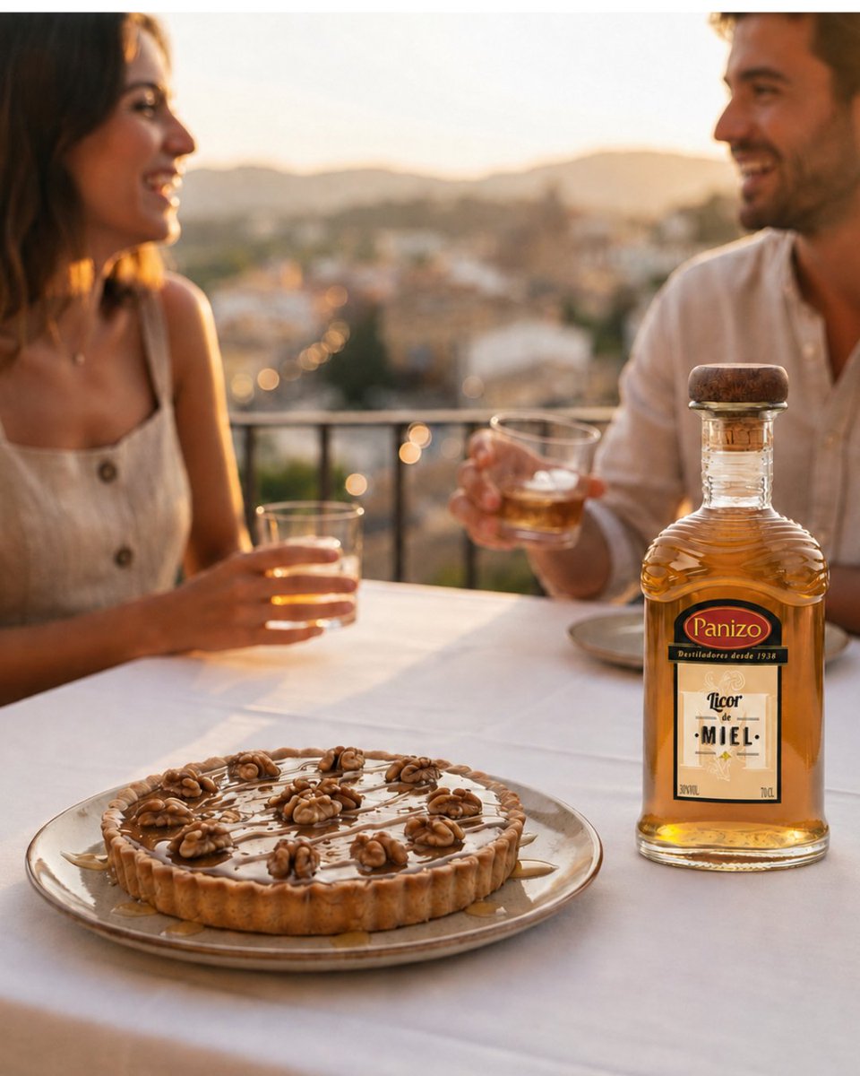 OrujosPanizo's tweet photo. Tarta de miel y nueces, una copa de Licor de Miel Panizo y una sobremesa sin prisas. 🍯.Un maridaje dulce y aromático para disfrutar y compartir.

#LicorDeMiel #OrujosPanizo #Sobremesas #licores #postres https://t.co/CavIXciuwn