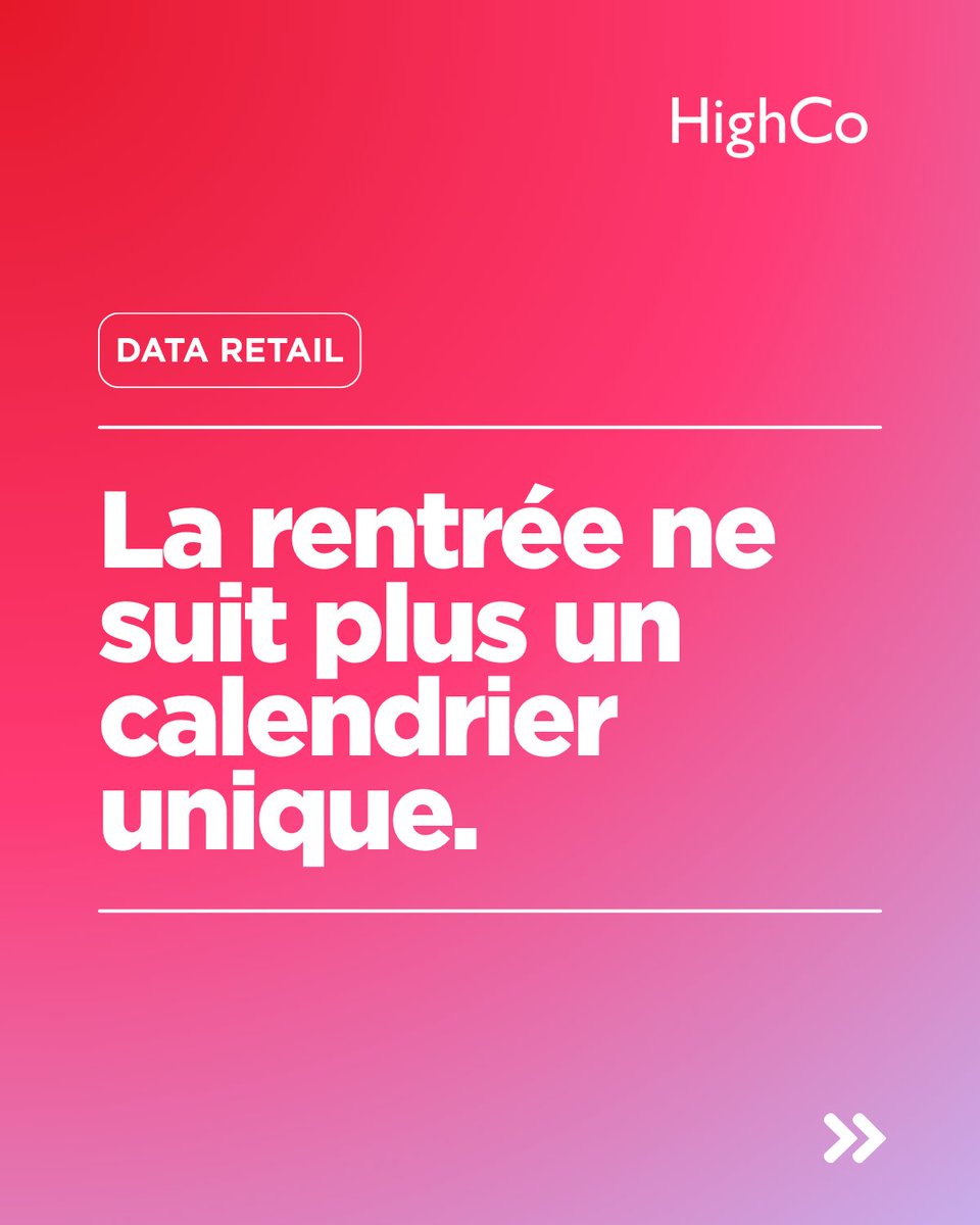 HighCoGroup's tweet photo. [DATA RETAIL] 🎓

La rentrée ne suit plus un calendrier unique.

34 % des familles commencent leurs achats dès la fin de l’année scolaire, contre 38 % fin août ou début septembre.

👉 Pour les marques et retailers, l’enjeu est alors d'être visibles tout au long de la période. https://t.co/dUtj8w1rWU