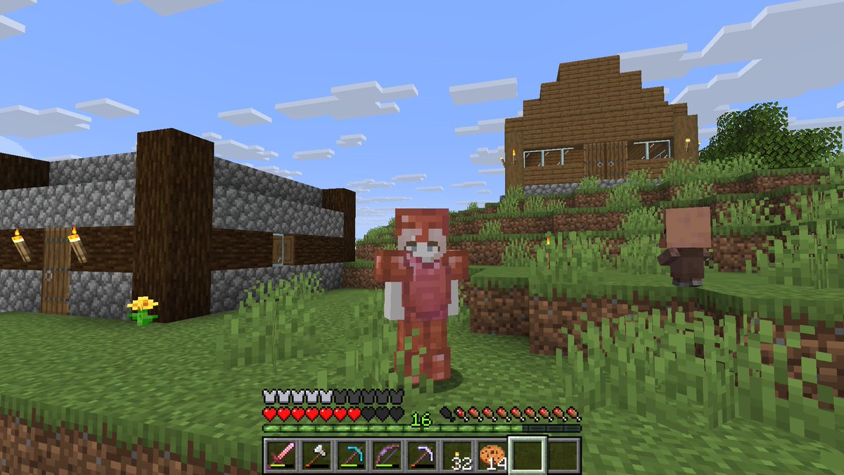 Maria_Sakura_03's tweet photo. #minecraftㅤ
За последние дни мало что произошло. Я развиваю деревни, что нашла, но либо оно забагалось, либо я делаю что-то не так.🫤 
Нашла адскую крепость, где умерла и потеряла вещи, дважды.😓 
Так же построила дом, рядом со второй деревней. https://t.co/5ISWEqLtmf