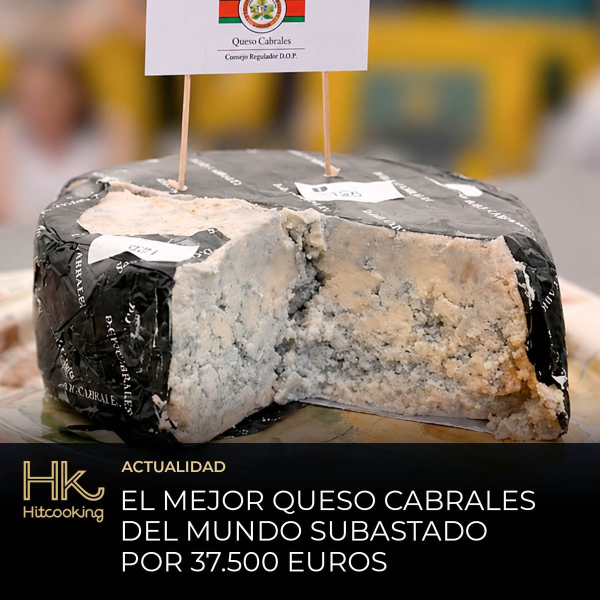 HitCooking's tweet photo. La Montera Picona de Ramón (Gijón) se lleva la pieza ganadora del 54.º Certamen del Queso Cabrales (de la quesería Ángel Díaz Herrero), superando en 500 euros la anterior marca del pasado año, dejando un nuevo registro de 37.500 euros.

https://t.co/HsongS4tVF

@DOPCabrales https://t.co/p8KJhqqhdY