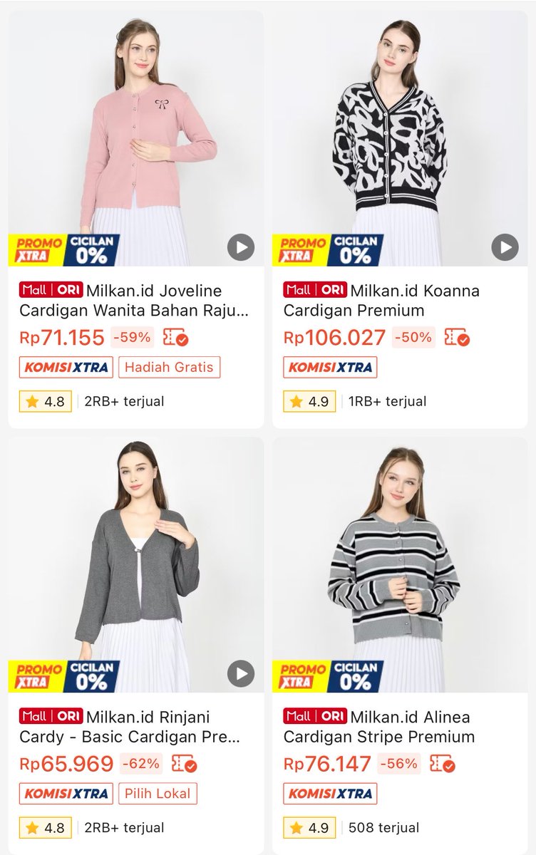 dinziieee's tweet photo. nemuin toko yang jual cardi tapi harganya masih terjangkau bangeett, dan ada yang under 100k jg! BEST BUY PARAH😭 https://t.co/LdlxLadR96