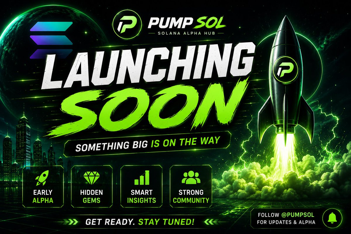 pumpsol4's tweet photo. Something big is launching soon.

The next hub for Solana alpha, hidden gems, and early opportunities is almost here.

Stay tuned. The journey starts soon.

#Solana #Crypto #PumpFun #Web3 https://t.co/2ZKzPm6UdE